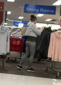Oklahoma milf in grey leggings shopping at Target