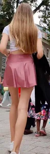 beautiful young girl with slim legs