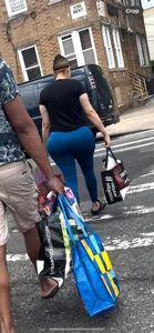 Huge ass bbl latina vpl blue leggings
