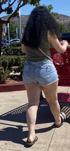 Latina teen Ass so big it’s spilling out of shorts that aren’t even that short