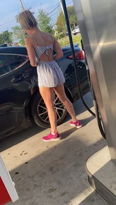 Hot milfs at gas station