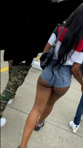 Cheeks hanging out shorts bubble butt