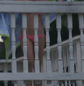 A hot teen neighbor in various bikinis