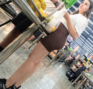 Brown spandex shorts
