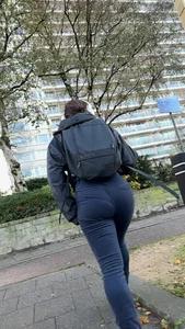 Cute petite girl in tight pants VPL