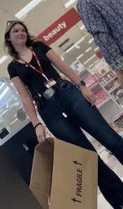 Sexyy Tjmax Employee With A Nice Phat Ass In Tight Flare Jeans  Her Gap Was So Crazy