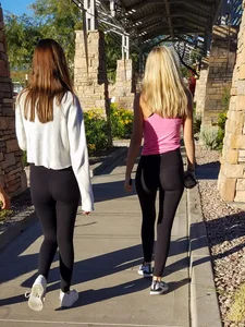 2 sexy asses walking in tight Lulus