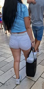 White jeans hotpants wirj vpl