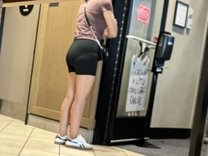 Feeling pretty in pink  multiple ass shots in shorts