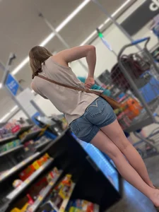 PAWG in Jean Shorts, her ass are eating those shorts up!