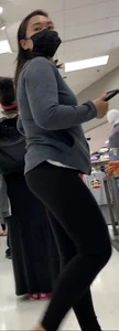 Asian milf with pretty thick booty at Target