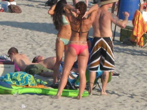 Mix of candid girls at the beach and in bikinis
