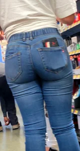 Around town ass in jeans
