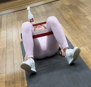 SKINNY GIRL in PINK SEE THROUGH Leggings, ALL ANGLES