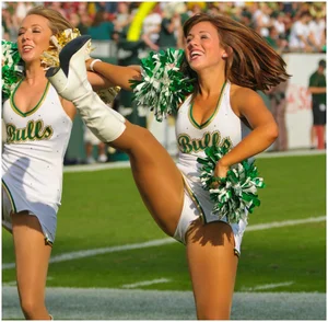 Candid cheerleaders