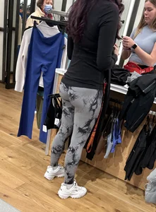 Firm booty in grey leggings at the store creepshots