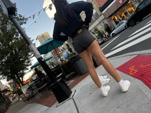 Tight jean shorts Booty ughh