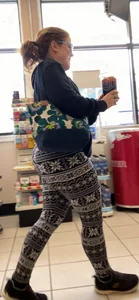 Leggings Fat Ass Milf RedHead Front And Ass Caps