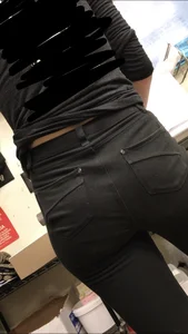 Hot coworker with a nice ass in tight black jeans