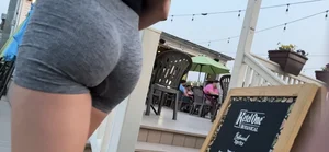 Could have watched all day. Skin tight grey shorts