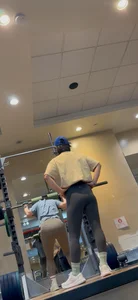 Asian MILF squatting at the gym (OC)