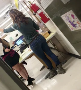 Girl in Tight Jeans Cute Candid