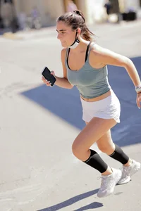 Candid track girls and runners