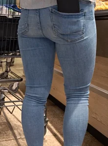 Tight jeans and sporty legs