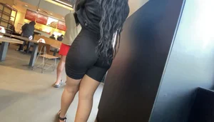 Ass so phat Latina in biker shorts  ( Not OC)