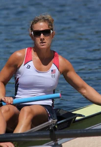 Sexy row girls in tight tops and spandex shorts