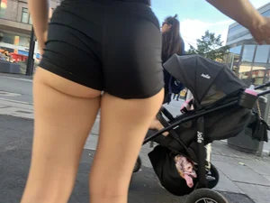 Nike Pro Shorts, cheeks, hungry ass, fine gap, close up- ALL IN ONE!