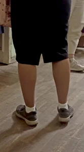 Candid Legs Closeup, Young Girl in a Long Skirt