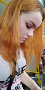 Redhead Girl in Yoga Pants Bus Candids
