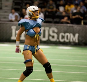 Sexy female football players with hot bodies