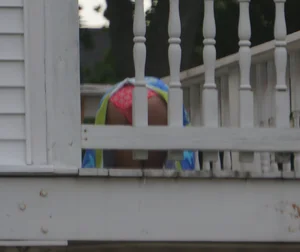 A hot teen neighbor in various bikinis
