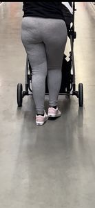 Youthful milf in gray spandex