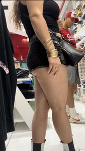 CHEEKED UP LIGHT SKIN LATINA! (Short shorts ;)