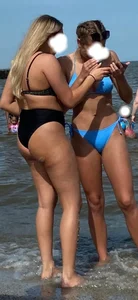 Standers on the beach