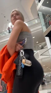 Cute Blonde With Bubble Ass In Leggings