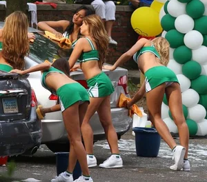 Candid cheerleaders
