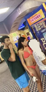 Tiny Asian milf bikini (blurred out kids)