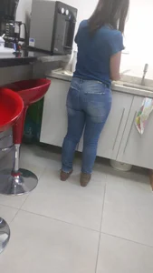 Co-worker in tight jeans