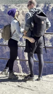 Yummy & Fit Norwegian Tourist In Shiny Leggings