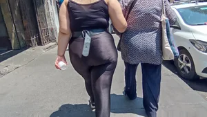 Huge Chubby Ass in Tights Street Creepshots Series