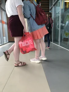 Pale Legs of a Chubby Girl in Sandals Mall Creepshots Gallery