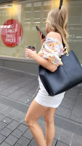 Hot Candid Girl in Shorts And Heel Sandals Street Creepshots, Great Lets