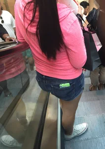 Sexy Little Ass in Denim Mini Shorts at the Mall Creepshots Collection