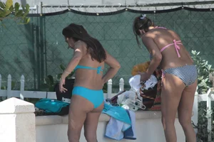Collection of milfs in bikinis on the beach