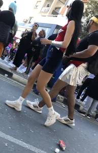 Carnival girls wearing pantyhose, spandex shorts, stockings, skirts and other outfits