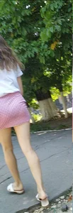 Neat Legs in Short Skirt Street Candid